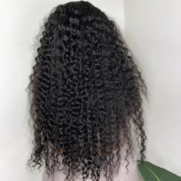 180% Density 26 28 Inch 13x4 Deep Wave Lace Front Wigs Human Hair Pre Plucked Curly Transparent Lace Frontal Wigs Human Hair