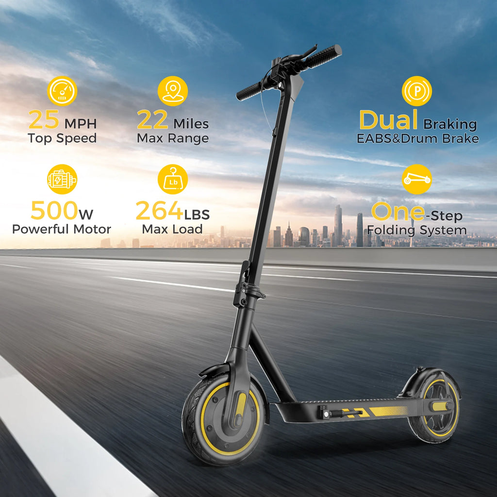 V10 Electric Kick Scooter for Adults  Experience35km of Freedom with 500W Motor 10.5Ah Removable Battery, Foldable, LCD Included
