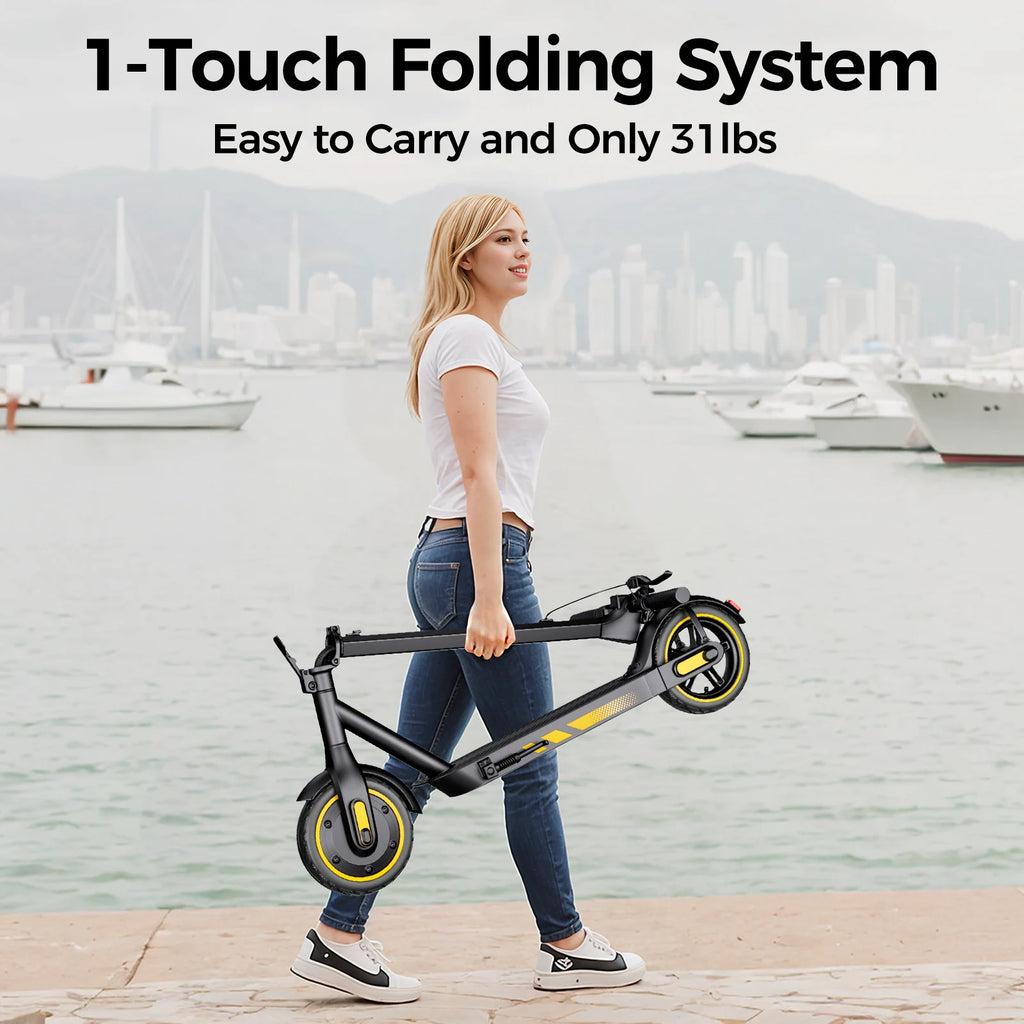 V10 Electric Kick Scooter for Adults  Experience35km of Freedom with 500W Motor 10.5Ah Removable Battery, Foldable, LCD Included