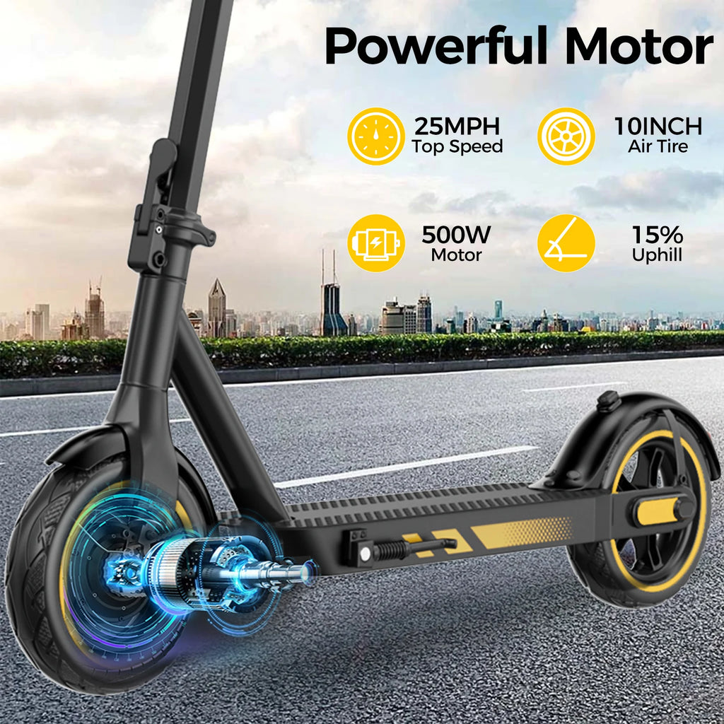 V10 Electric Kick Scooter for Adults  Experience35km of Freedom with 500W Motor 10.5Ah Removable Battery, Foldable, LCD Included