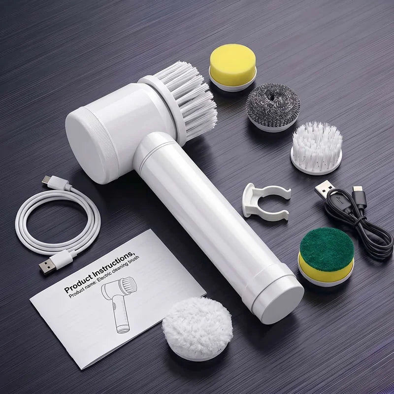 Household Cordless Spin Scrubber Kitchen Gadgets Hair Brushes Bathroom Broom Toilet Mops Electric Multipurpose Cleaning Brush