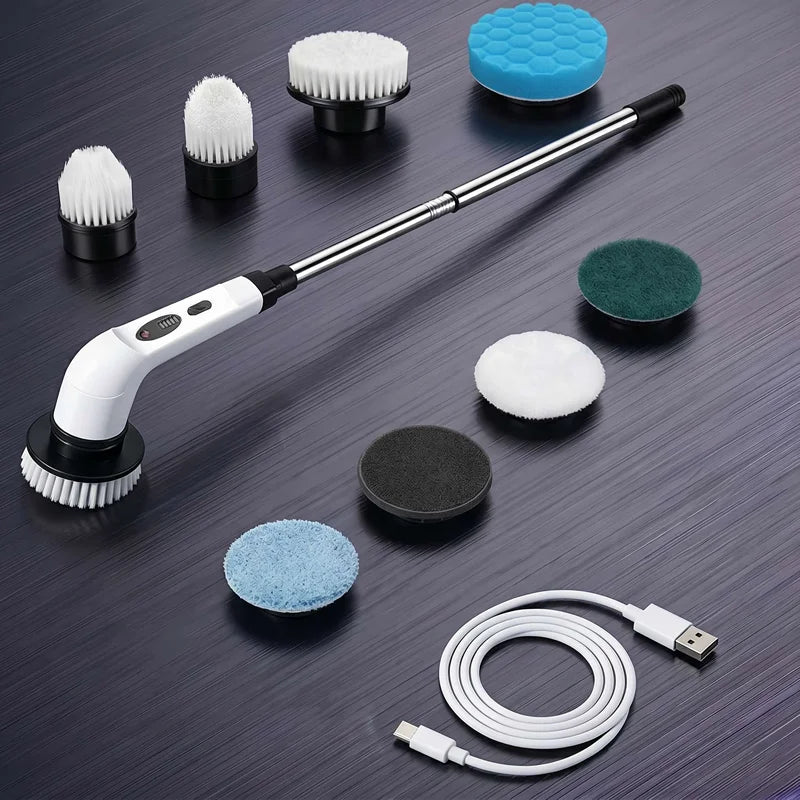 Household Cordless Spin Scrubber Kitchen Gadgets Hair Brushes Bathroom Broom Toilet Mops Electric Multipurpose Cleaning Brush