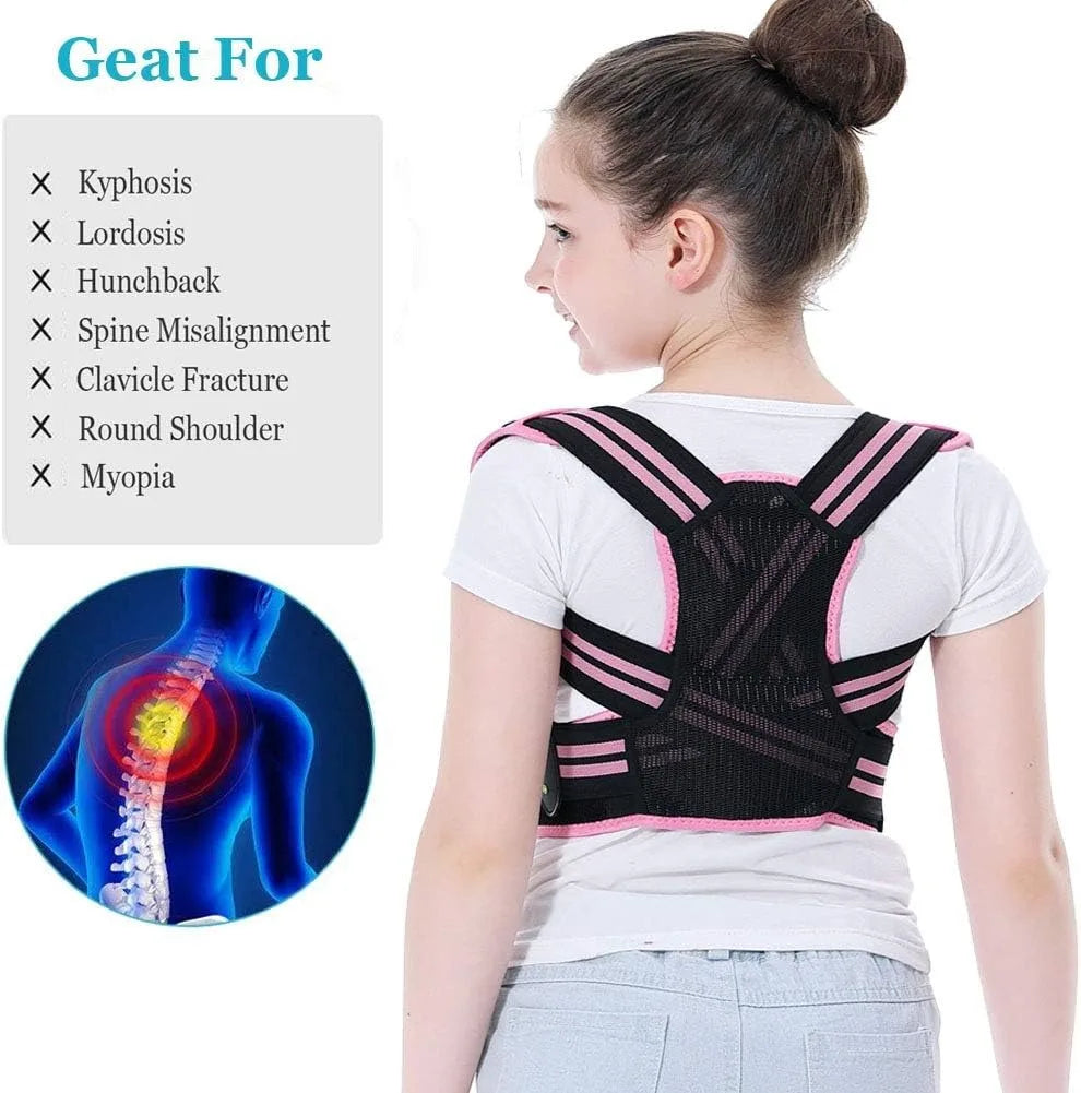 Posture Corrector For Kids - Back Brace Posture Corrector, Spine Corrector - Adjustable Upper Back Posture Brace, Prvent Childre