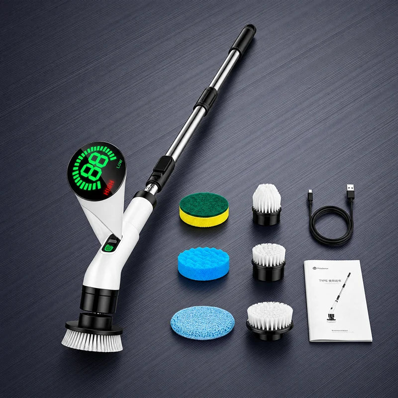 Household Cordless Spin Scrubber Kitchen Gadgets Hair Brushes Bathroom Broom Toilet Mops Electric Multipurpose Cleaning Brush
