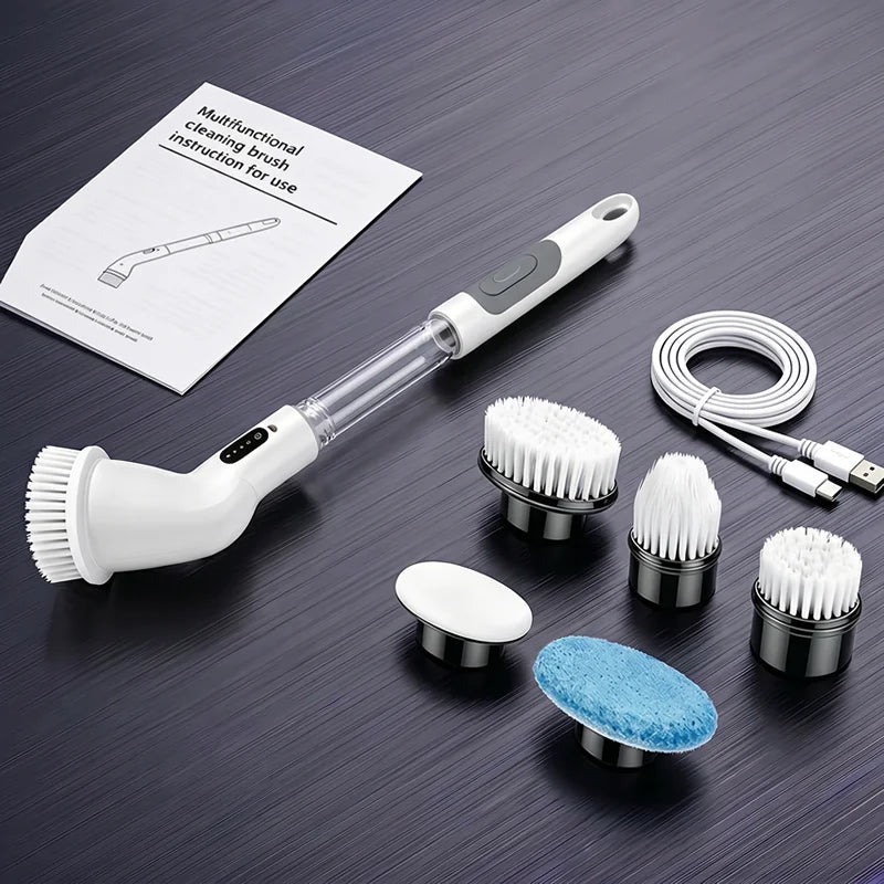 Household Cordless Spin Scrubber Kitchen Gadgets Hair Brushes Bathroom Broom Toilet Mops Electric Multipurpose Cleaning Brush