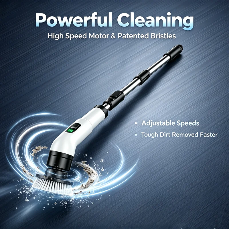 Household Cordless Spin Scrubber Kitchen Gadgets Hair Brushes Bathroom Broom Toilet Mops Electric Multipurpose Cleaning Brush