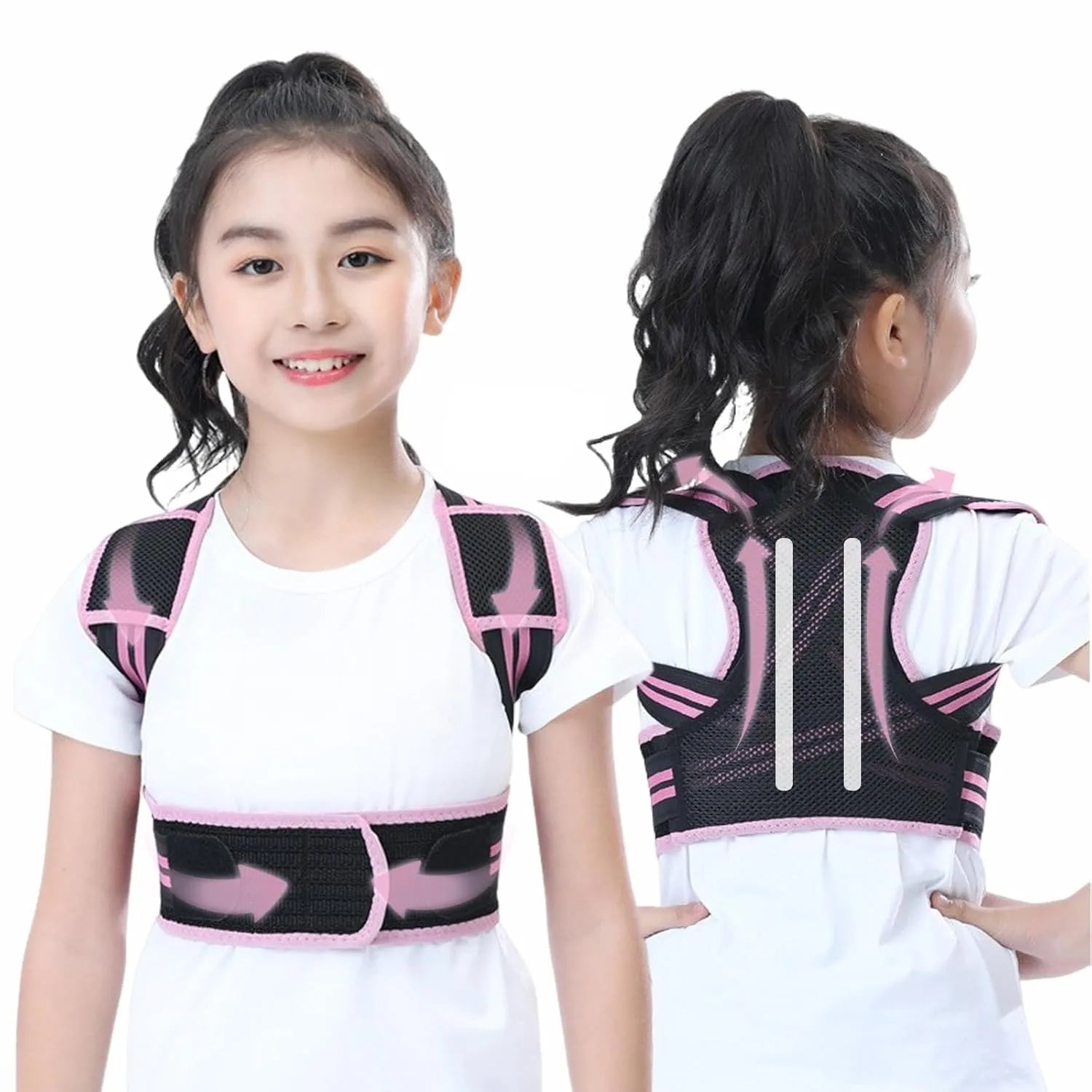 Posture Corrector For Kids - Back Brace Posture Corrector, Spine Corrector - Adjustable Upper Back Posture Brace, Prvent Childre
